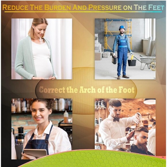 Small 3/4 High Arch Support Insoles for Unisex, Plantar Fasciitis Insoles, Ortho - Picture 14 of 14